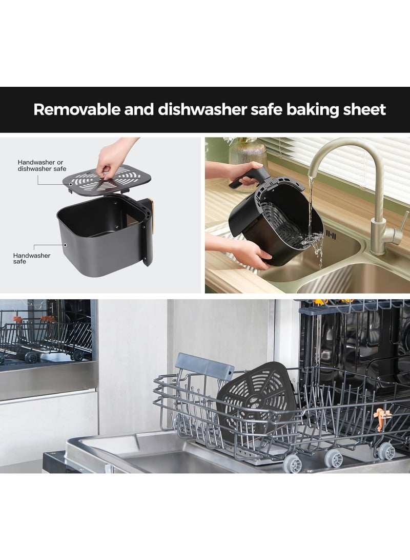 الحلم مقلاة هوائية، مقلاة هوائية كبيرة السعة 8QT، طباخ صحي بدون زيت، فرن مقلاة هوائية مع 8 إعدادات مسبقة، مقلاة هوائية 1500 واط لوجبات سريعة، للاستخدام المنزلي - Image 5